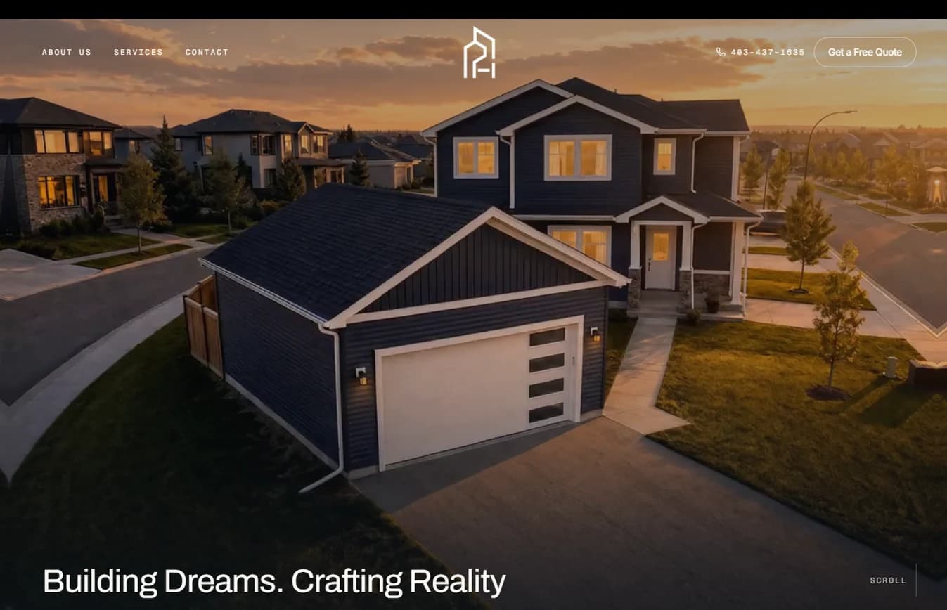 Pama Homes's new website, designed and built by DanTech